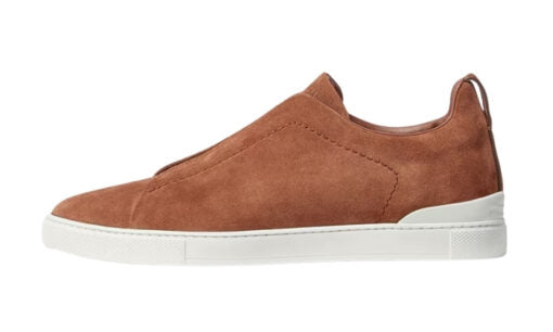 Zegna ZEGNA Low Top Sneaker Camoscio Tabacco