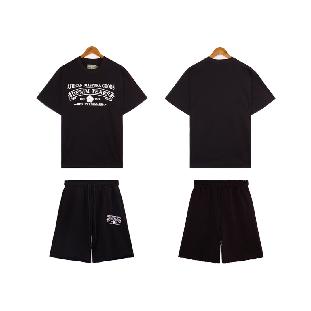 Denim Tears Loose Short-Sleeved T-Shirt Casual Shorts