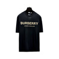 Burberry Manica Corta Con Logo Nero