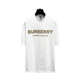 Burberry Manica Corta Con Logo Bianca
