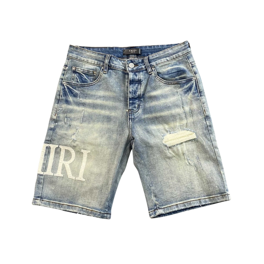 Amiri Denim Azzurro Chiaro Effetto Consumato
