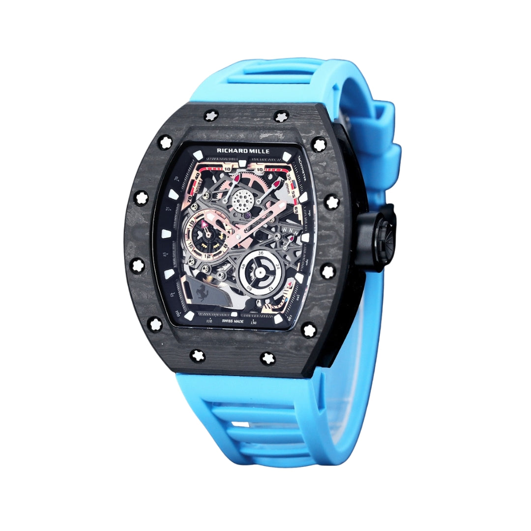 RICHARD MILLE Con Carbonio Nero E Blu Brillante