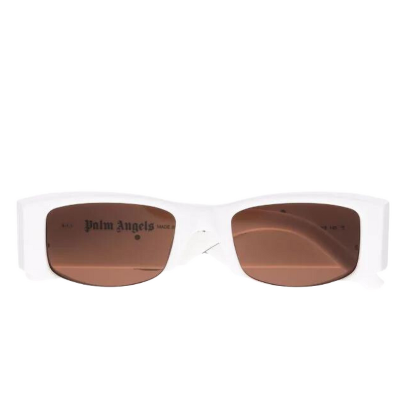 PALM ANGELS Rectangle Frame Sunglasses White