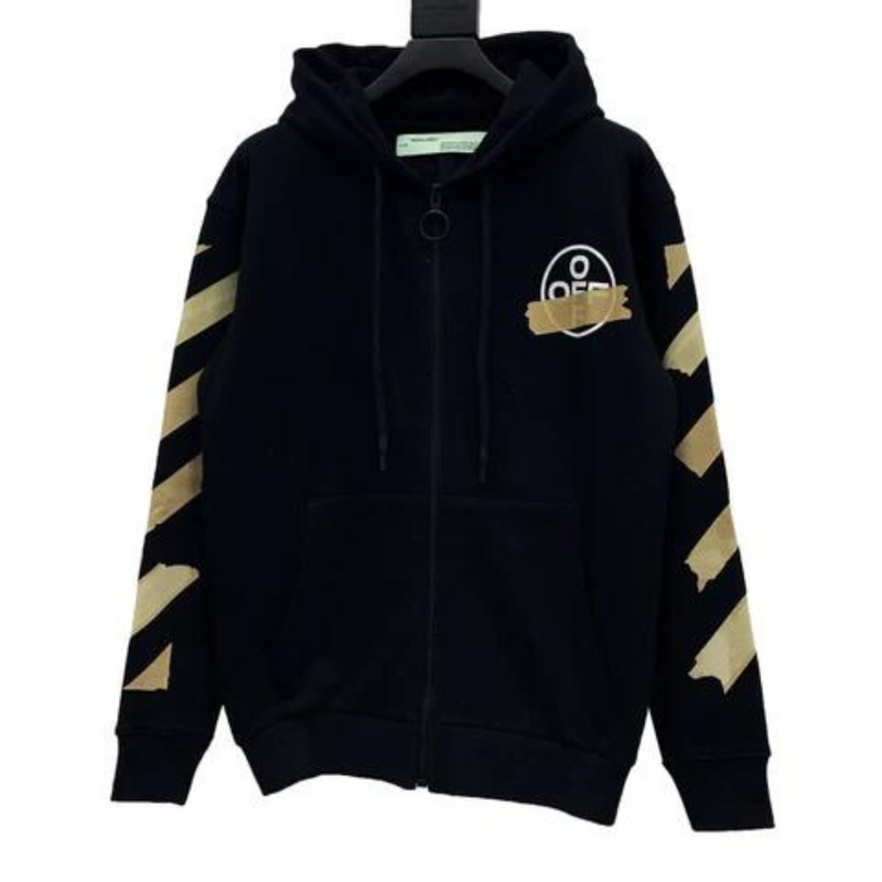 OFF-WHITE Tape Arrows Zip Hoodie