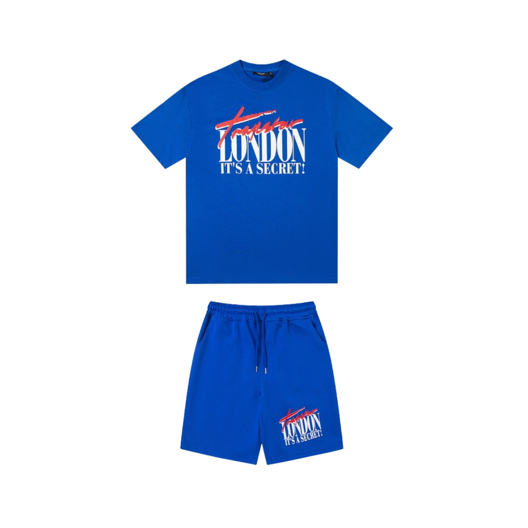 TRAPSTAR Set Maglietta London Blu Con Pantaloncini