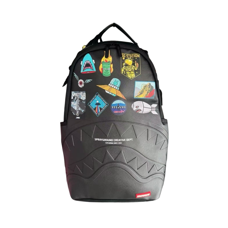 Bape Design Nero Unico Ricoperto Da Grafiche Colorate