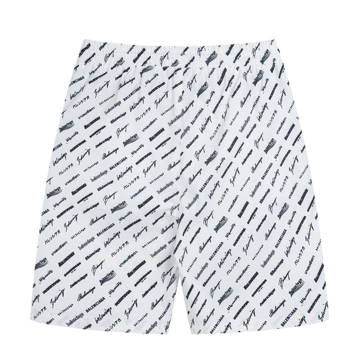 Balenciaga Logomania Printed Cotton Shorts
