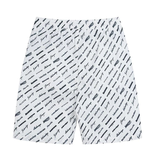 Balenciaga Logomania Printed Cotton Shorts