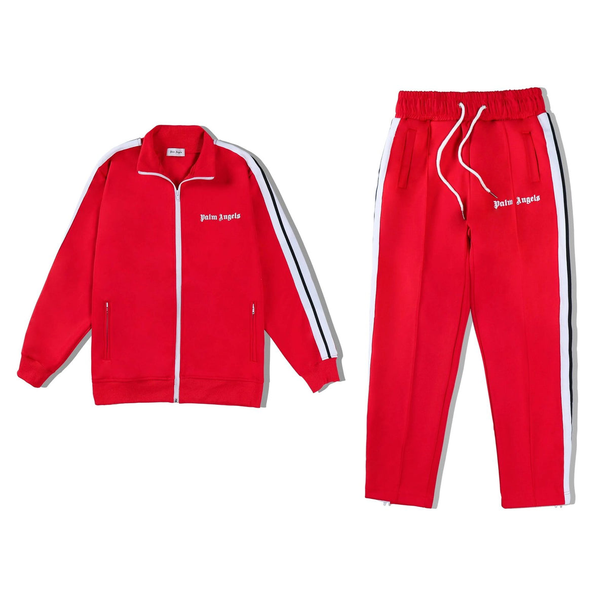 PALM ANGELS cotton track pants in red