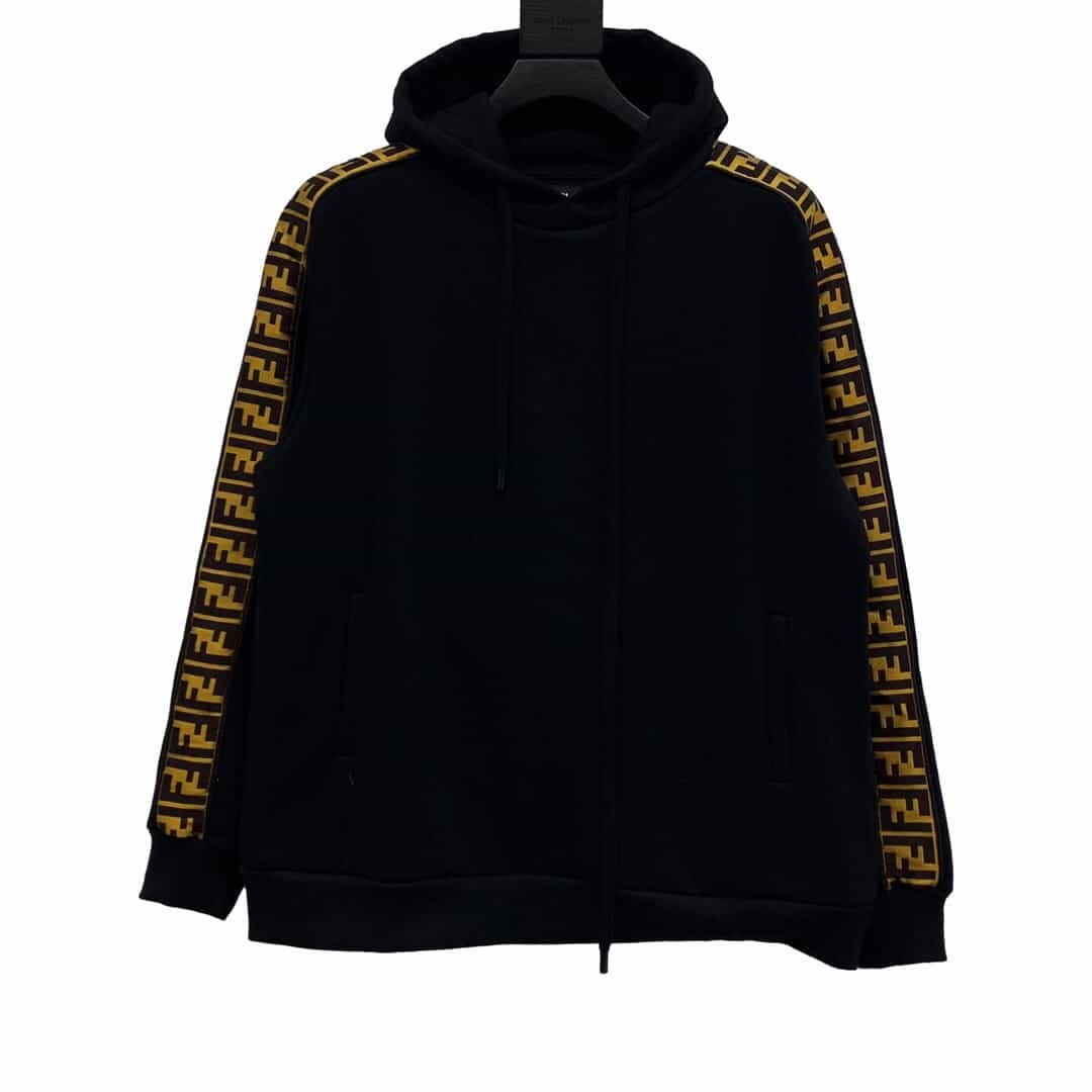 FENDI Mens FF Tape Hoodie