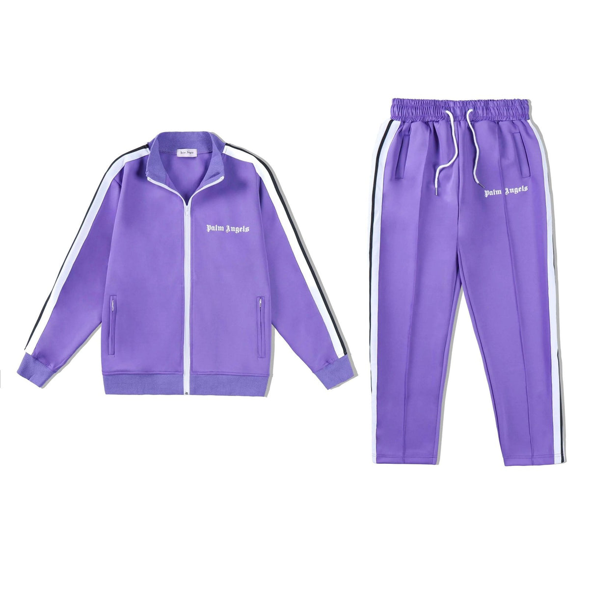 PALM ANGELS Light Blue Cotton Blend Tracksuit