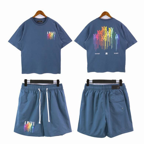 Amiri Classic Letter Embroidered Tassel Drawstring Casual Loose Sports Shorts Short