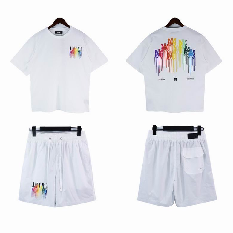 Amiri New Classic Letter Embroidered Tassel Drawstring Casual Loose Sports Shorts