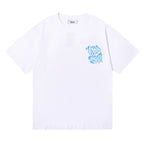 Trapstar Lighter Blue Flame Print Double Yarn Cotton T-Shirt