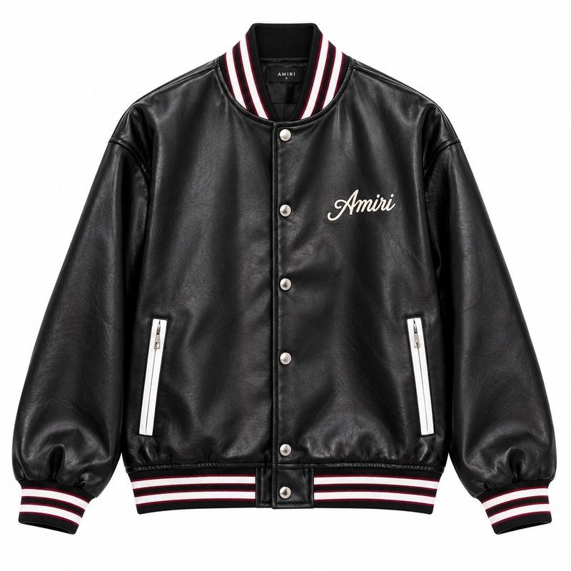 Embroidered Leather College