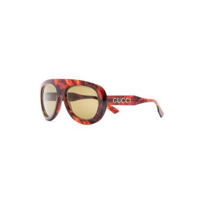 GUCCI tortoiseshell pilot-frame sunglasses