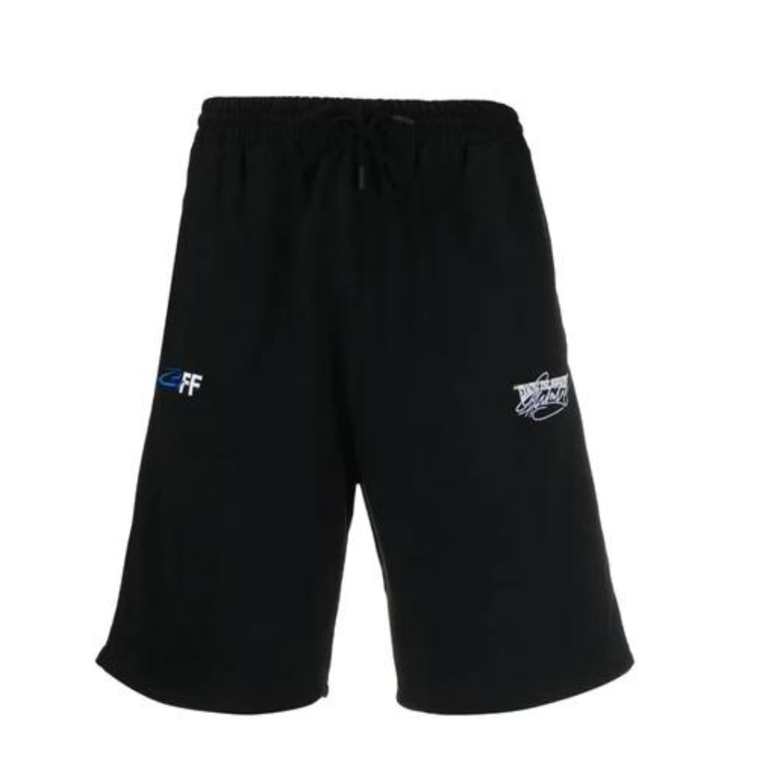 Off-White Brush Arrows Raw Cut Shorts Black