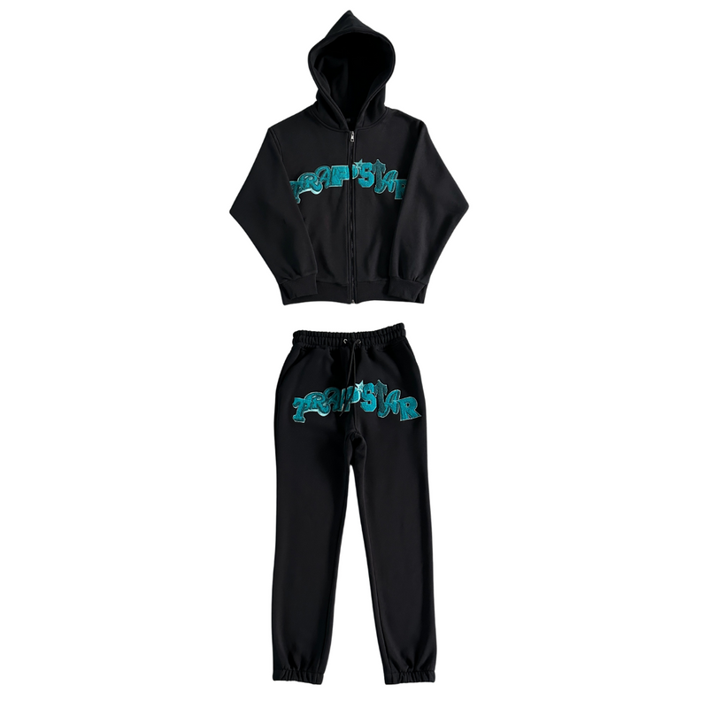 TRAPSTAR Tonal WildCard Tracksuit Black/Teal