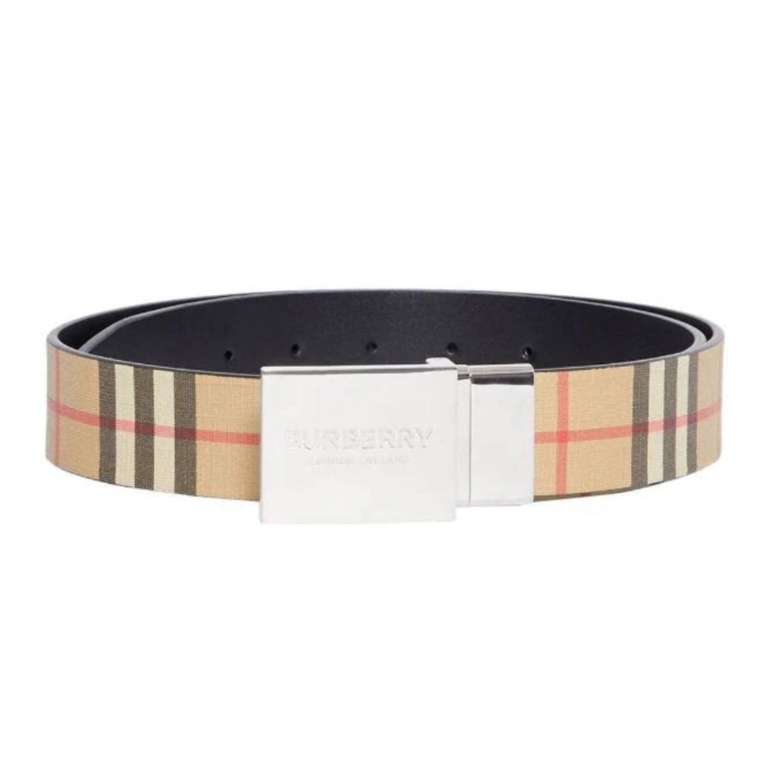 BURBERRY Reversible Vintage Check Print Belt