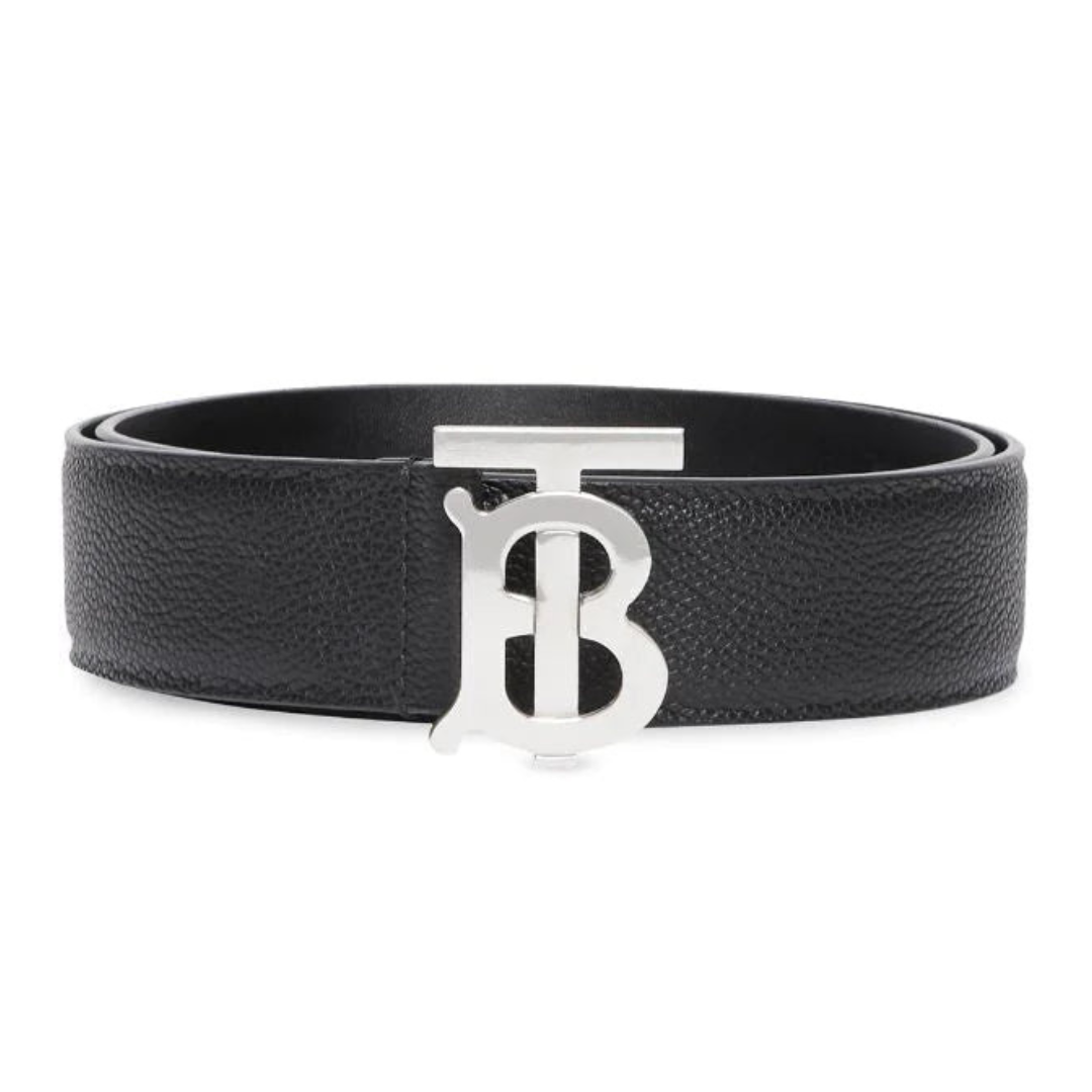 BURBERRY Leather Reversible TB Belt