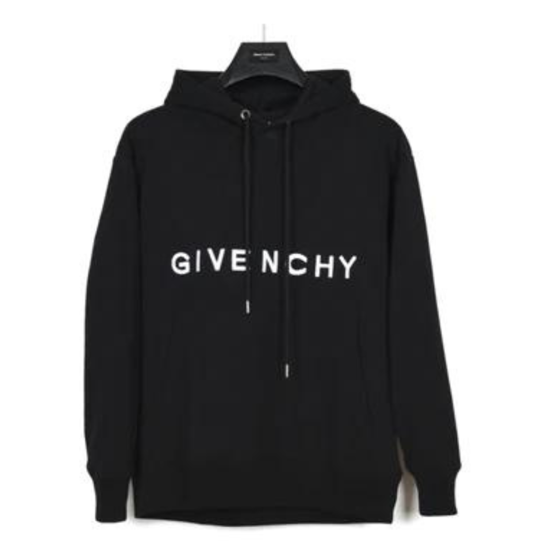 GIVENCHY logo hoodie in black
