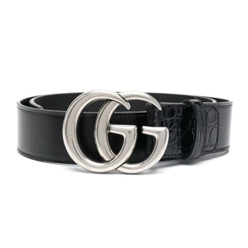 GUCCI GG Marmont wide belt with shiny buckle