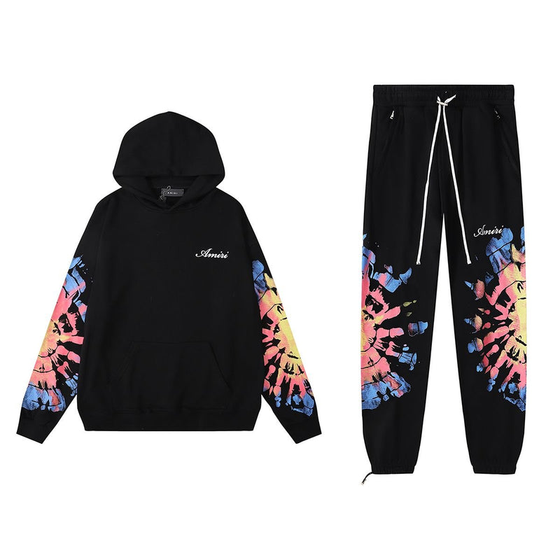 AMIRI Spot Tie-Dye Hoodie Black