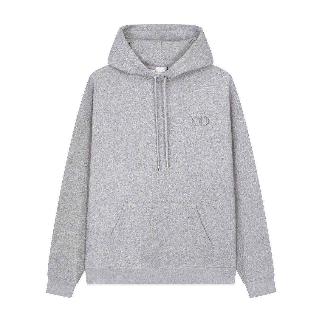DIOR CD Icon Hooded Sweatshirt Pink Cotton Fleece