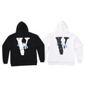 VLONE Long Sleeve Sweater Zipper Hoodie Black and White