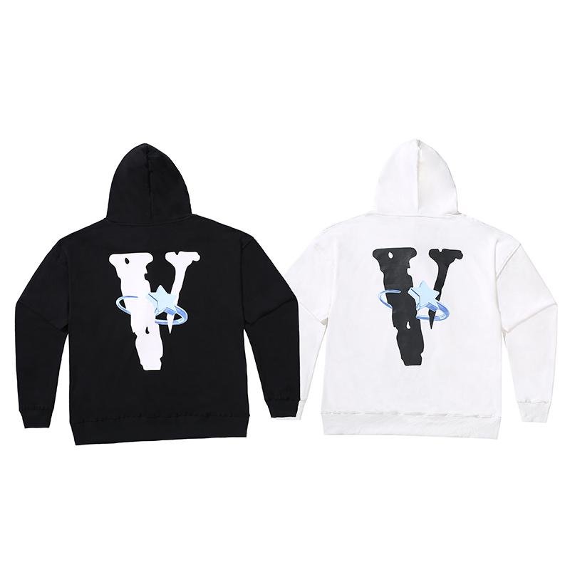 VLONE Long Sleeve Sweater Zipper Hoodie Black and White