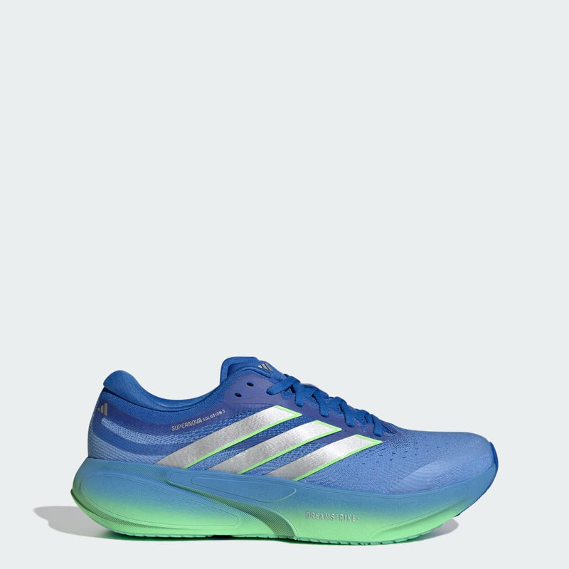 SAPATILHAS DE RUNNINGSUPERNOVA SOLUTION 3 — Lucky Blue / Silver Metallic / Lime Burst