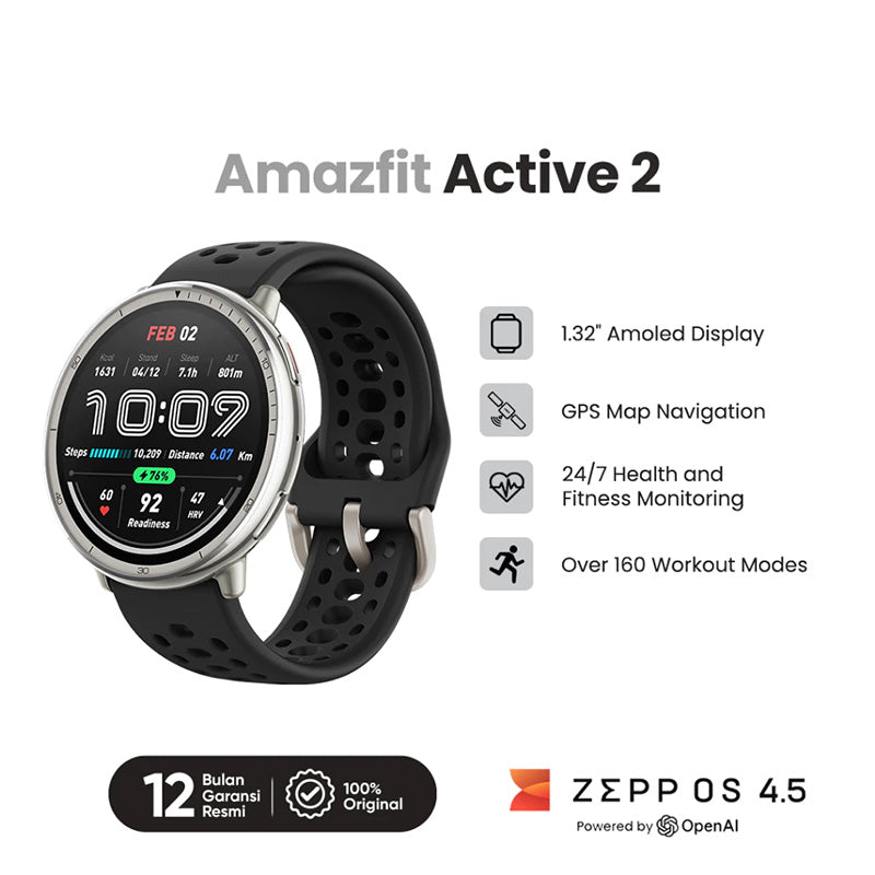 Amazfit Active 2 Round Black
