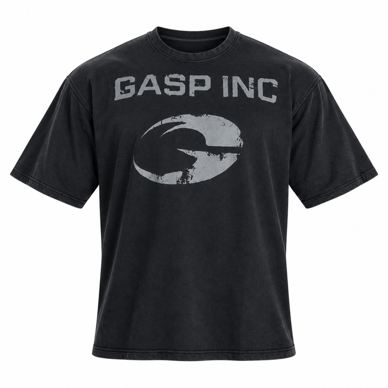 89 Terry Iron Tee Washed Black — shirt only on white background