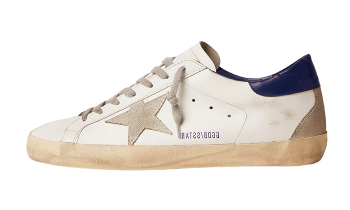 Golden Goose Super-Star with Star in suede and Heel Blue