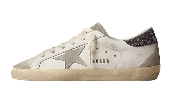 Golden Goose Super-Star White Dark Grey Glitter (Women)