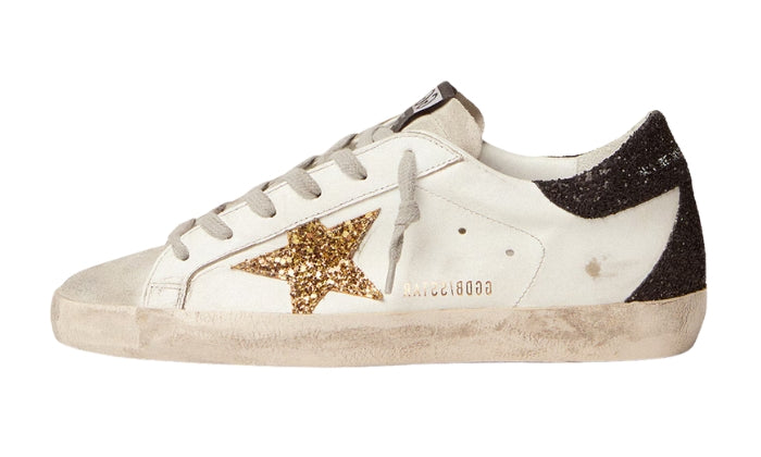 Golden Goose Super-Star in nappa with Details glitter Gold and Black