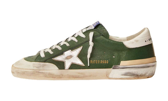 Golden Goose Super-Star in green leather and multifoxing