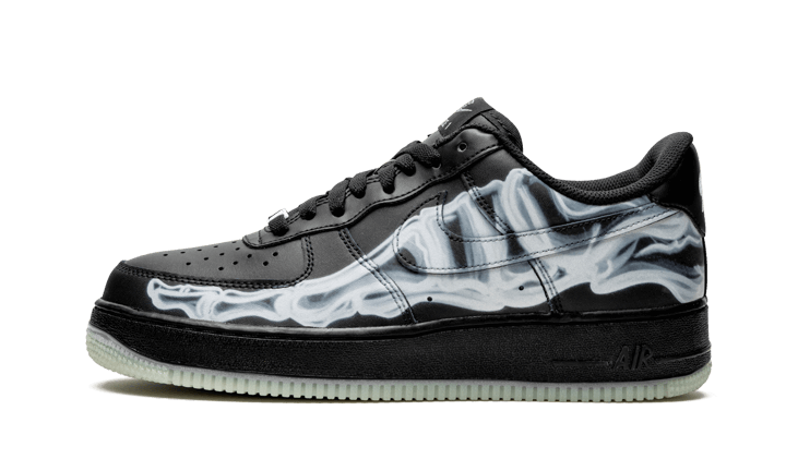 Nike Air Force 1 Black Skeleton Halloween