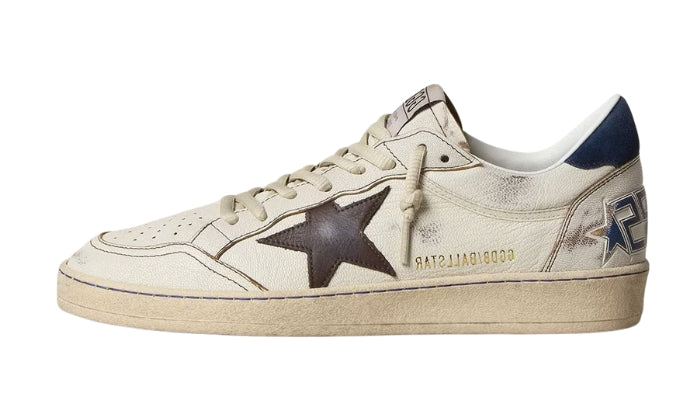 Golden Goose Ball Star Black Star and Blue Suede