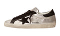 Golden Goose Super-Star in silver leather