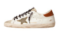 Golden Goose Super-Star with star in olive green canvas