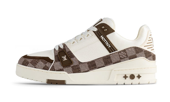 Louis Vuitton Trainer White & Brown Damier