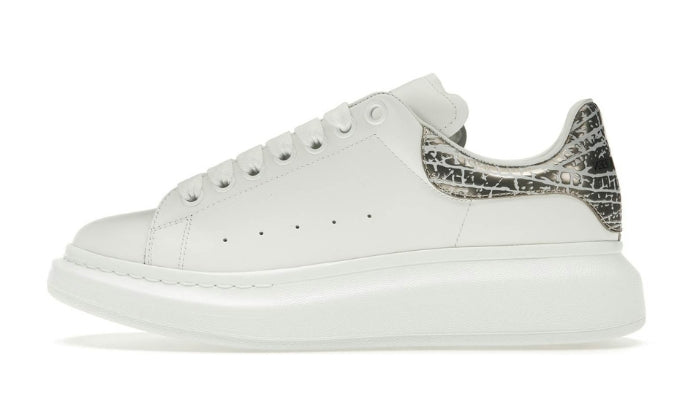 Alexander McQueen Oversized White Silver coccodrillo