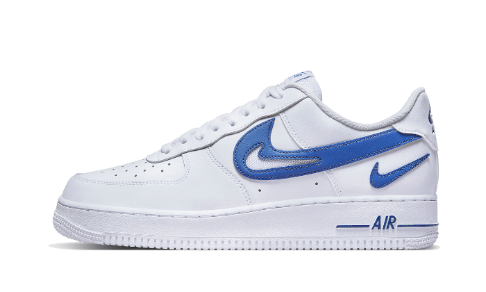 Nike Air Force 1 07 FM Cut Out Swoosh White Game Royal