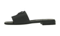 Sandals Fascia Leather Saffiano Black