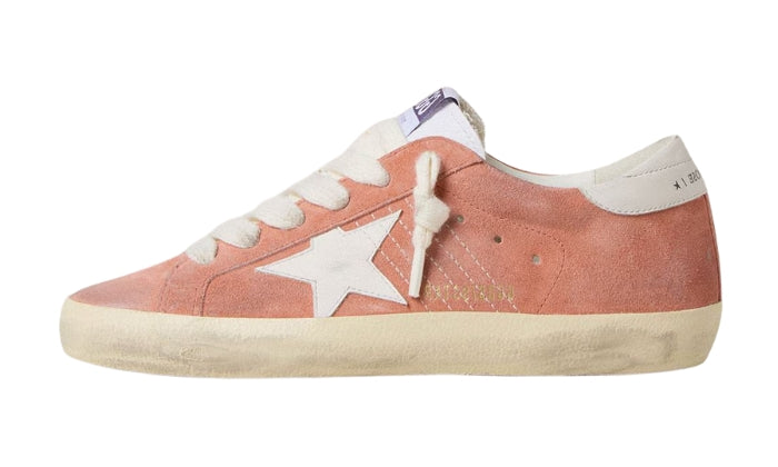 Super Star In Suede Corallo With White