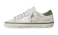 Star In Leather White And Heel In Suede Green