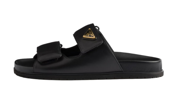 Slides In Leather Black