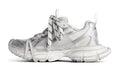 Mesh Trainers In White Silver