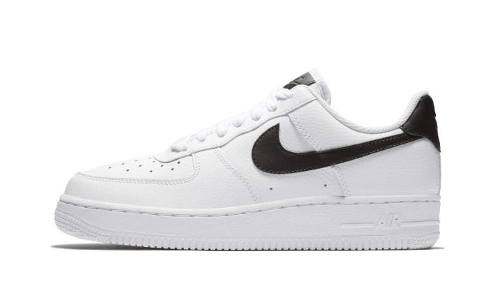 07 White Black Pebbled Leather